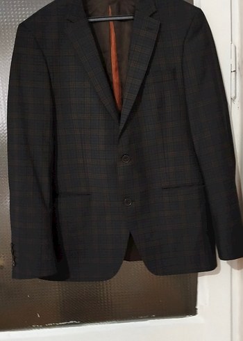 Kahverengi Ekose Desenli Erkek çeket - Görsel 2