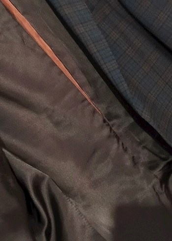 Kahverengi Ekose Desenli Erkek çeket - Görsel 6