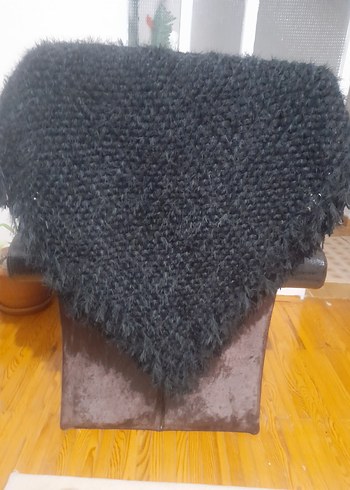 Kadın Gri Örgü Şal - Görsel 3