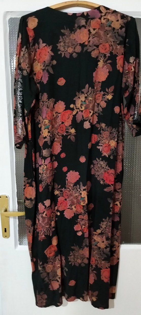 Çiçek Desenli Uzun Bohem Elbise 54 beden - Görsel 4