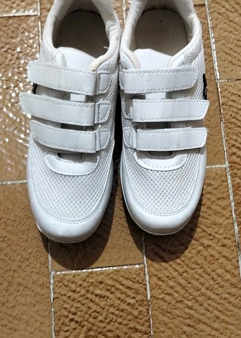 Beyaz Cırt Cırtlı Kadın Spor Ayakkabı - Görsel 6