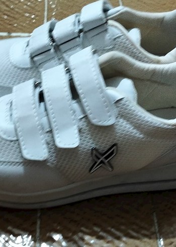 Beyaz Cırt Cırtlı Kadın Spor Ayakkabı - Görsel 2