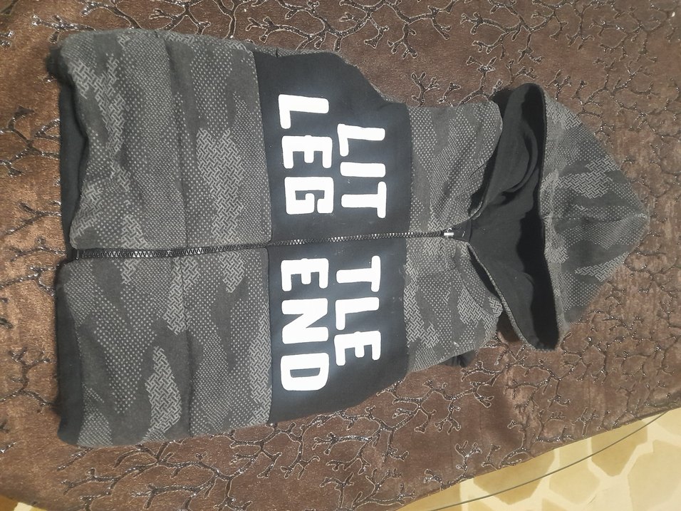 Kapüşonlu Fermuarlı Erkek Çocuk Gri Yelek - Görsel 3