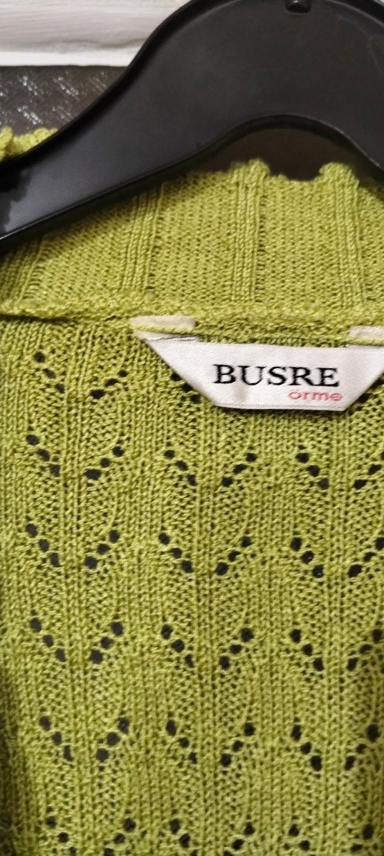 Yeşil Örgü Kadın Hırka - Görsel 4