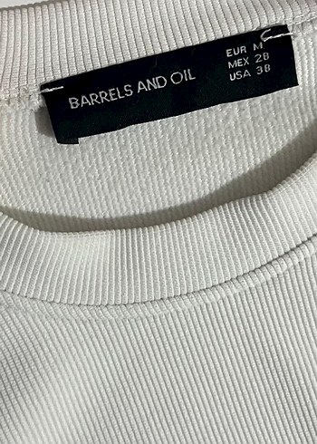 m Beden Beyaz Kısa Kollu Crop Top