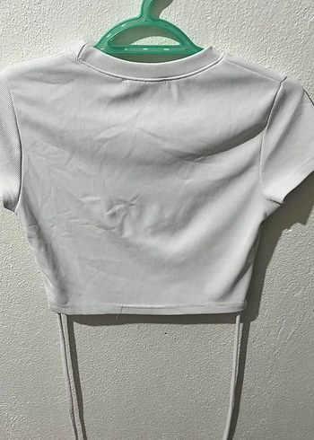 Diğer Beyaz Kısa Kollu Crop Top