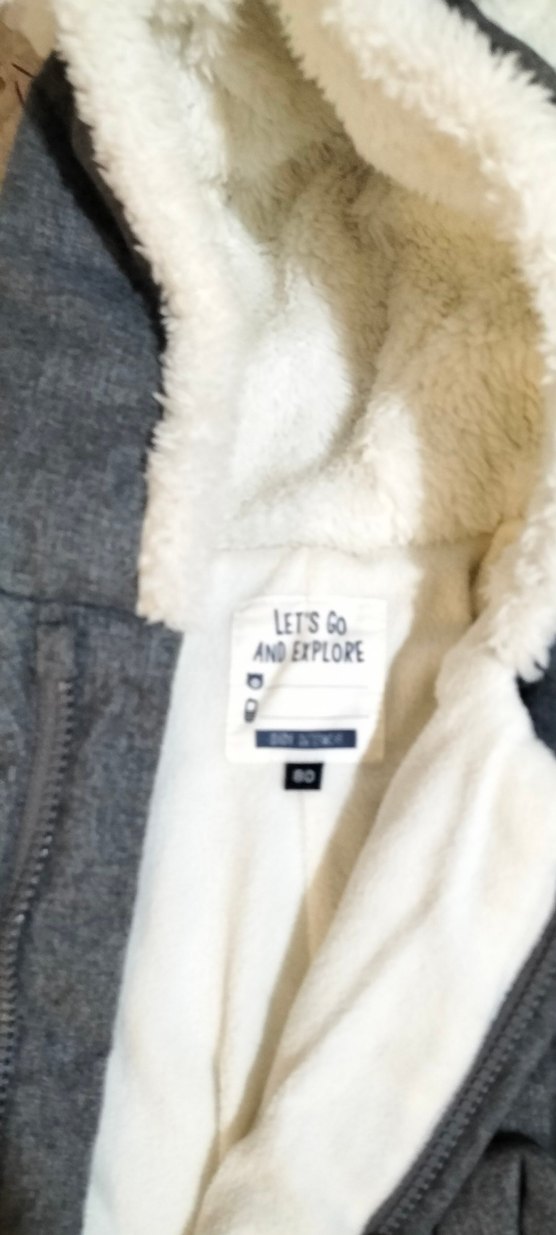 Gri Erkek Bebek Peluş Tulum - Görsel 3