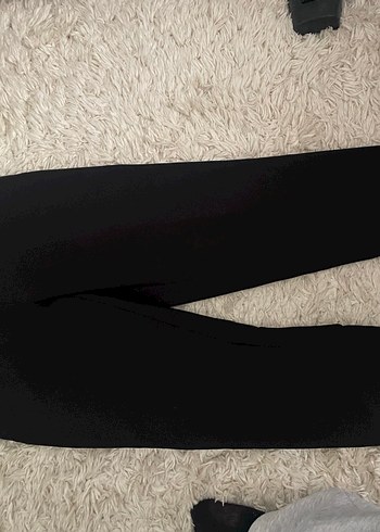 Düğmeli Siyah Midi Kadın Kumaş Pantolon - Görsel 5