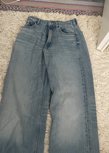 Gri Mavi Rahat Kesim Kadın Midi Kot Pantolon - Görsel 3