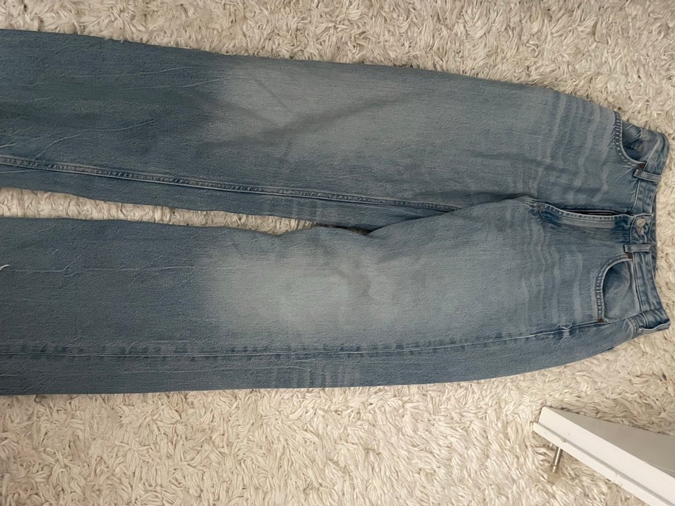 Gri Mavi Rahat Kesim Kadın Midi Kot Pantolon - Görsel 2