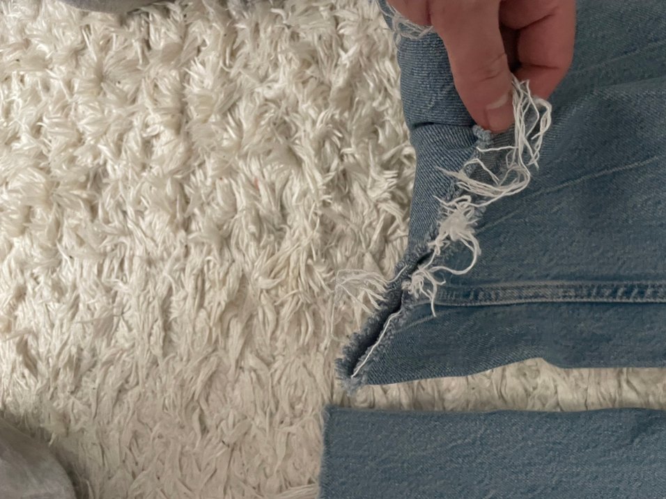 Gri Mavi Rahat Kesim Kadın Midi Kot Pantolon - Görsel 5