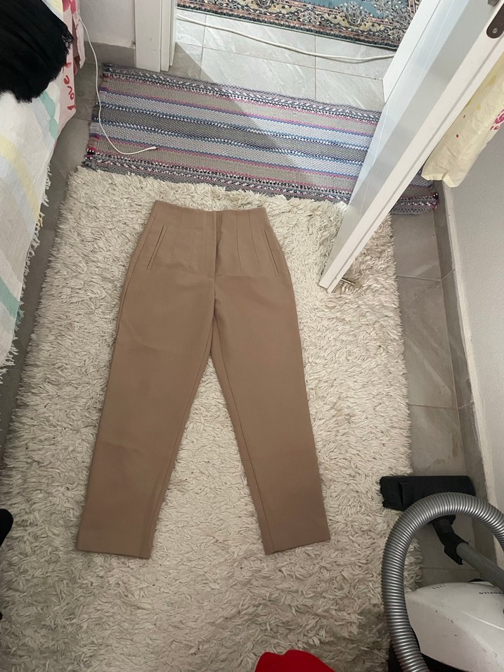 Bej Kadın Kumaş Pantolon - Görsel 3