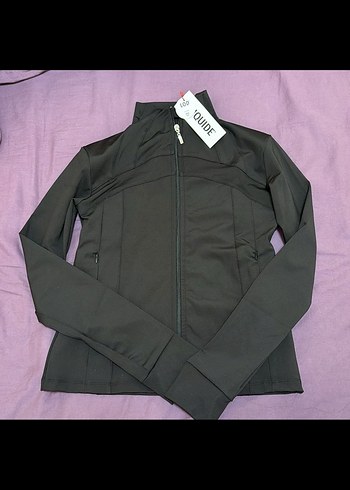 Siyah Yüksek Yakalı Kadın Spor Üstü Liquide - Görsel 8