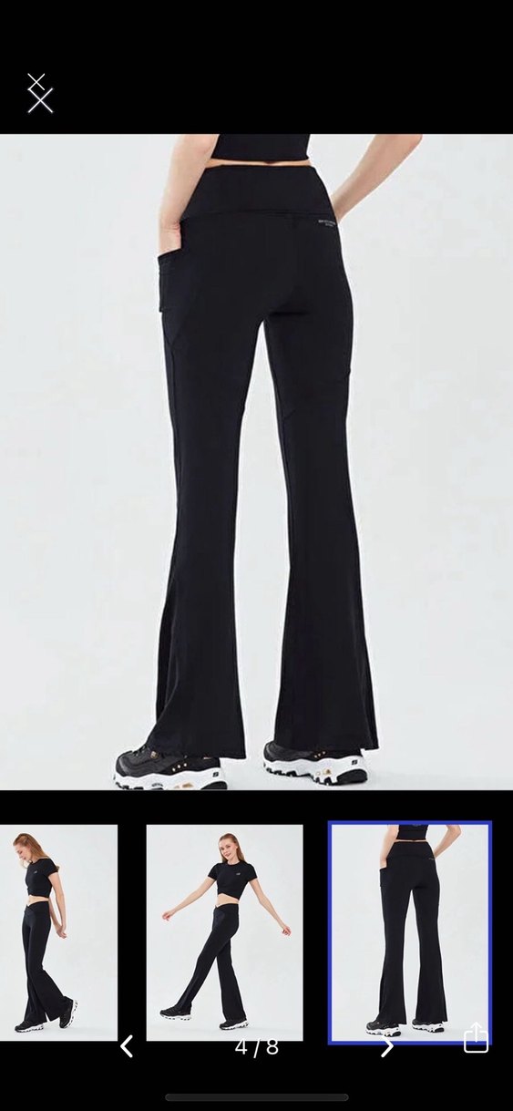 Skechers Siyah İspanyol Paça Tayt Spor - Görsel 4