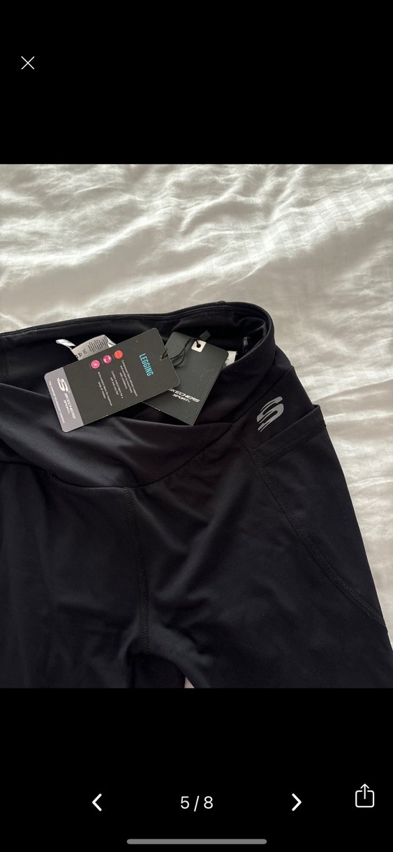 Skechers Siyah İspanyol Paça Tayt Spor - Görsel 5