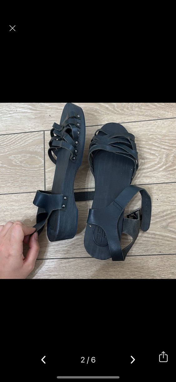 Siyah Tokalı Kadın Blok Topuklu Sandalet - Görsel 2