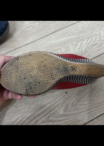 Çizgili Topuklu Beyaz Kadın Ayakkabı - Görsel 5