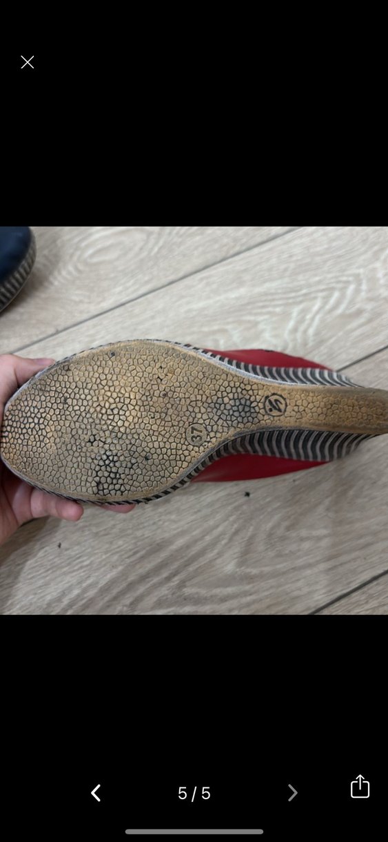 Çizgili Topuklu Beyaz Kadın Ayakkabı - Görsel 5