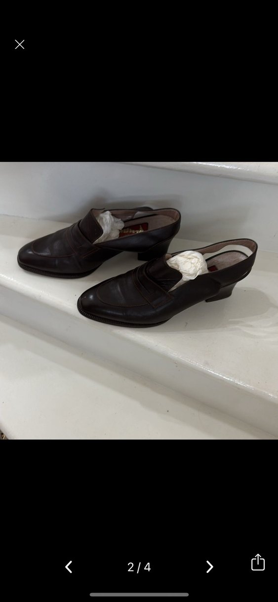 Kahverengi Deri Klasik Tokalı Kadın Topuklu Ayakkabı - Görsel 2