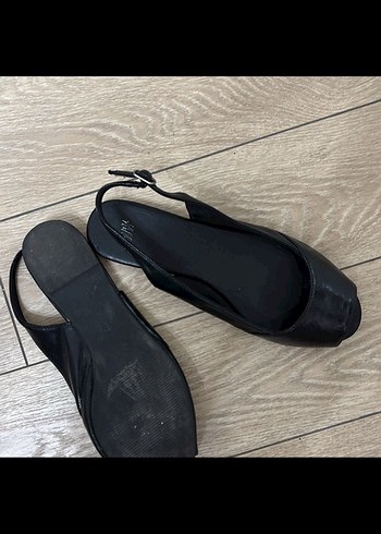 Siyah Tokalı Blok Topuklu Kadın Babet - Görsel 4