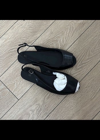 Siyah Tokalı Blok Topuklu Kadın Babet - Görsel 2