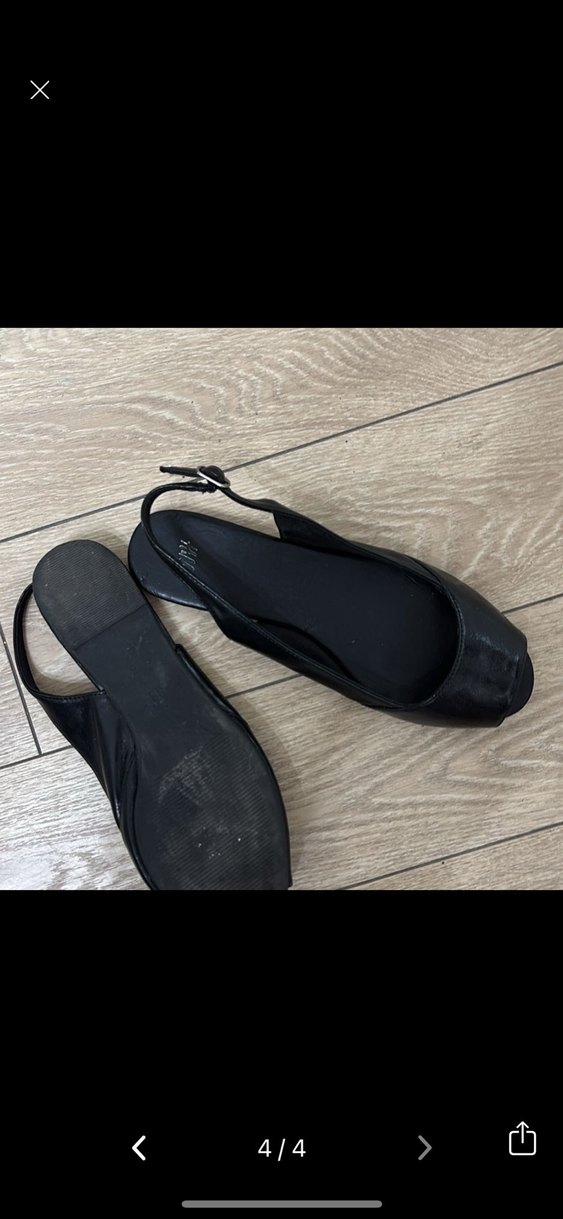 Siyah Tokalı Blok Topuklu Kadın Babet - Görsel 4