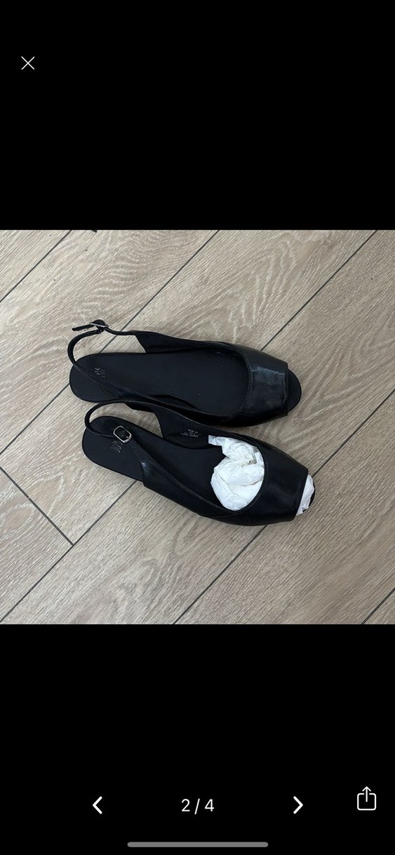 Siyah Tokalı Blok Topuklu Kadın Babet - Görsel 2