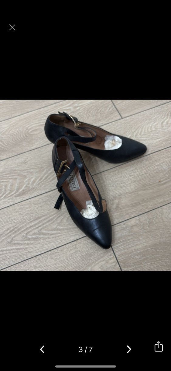 Siyah Tokalı Kadın Topuklu Ayakkabı - Görsel 3