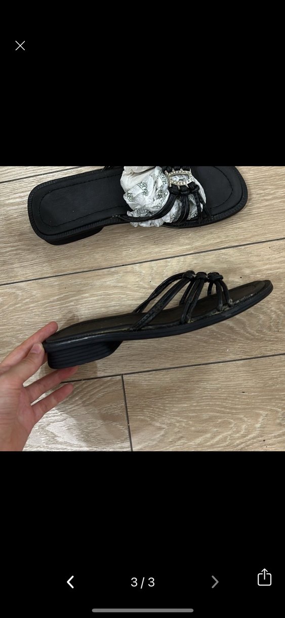 Siyah Yılan Desenli Dolgu Topuklu Kadın Sandalet - Görsel 3