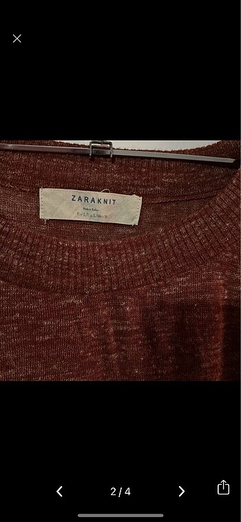 Zara Zara Yari Transparan Kiremit Kazak