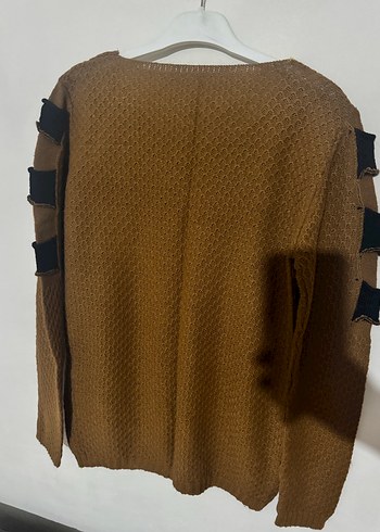 Kahverengi Triko Kadın Kazak - Görsel 5