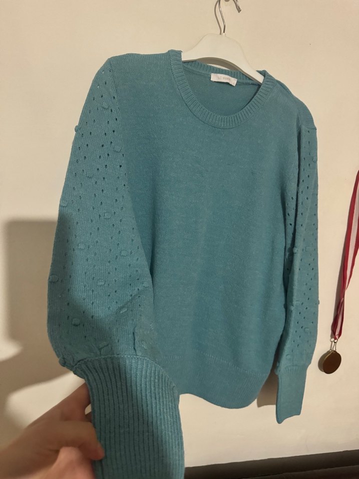 LCW bisiklet yaka oversize triko kadın kazak - Görsel 4