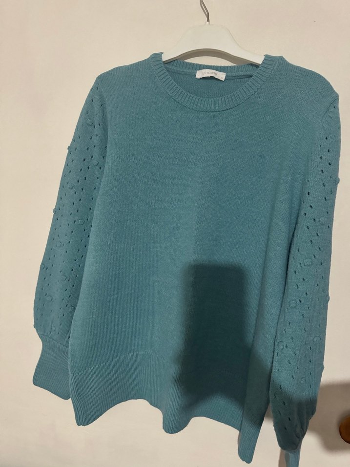 LCW bisiklet yaka oversize triko kadın kazak - Görsel 2