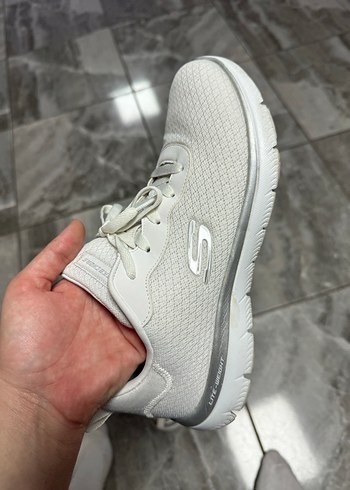 Skechers Beyaz Kadın Spor Ayakkabısı - Görsel 6