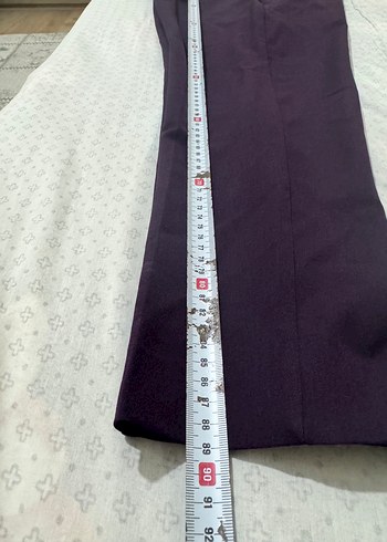 Kadın Mor Kumaş Pantolon - Düzenli Kesim - Görsel 5