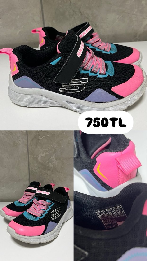 Kız Çocuk Renkli Spor Ayakkabı - Görsel 3