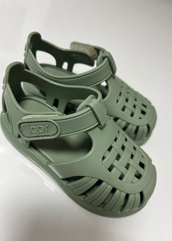 Yeşil Erkek Çocuk Cırt Cırtlı Terlik - Görsel 3