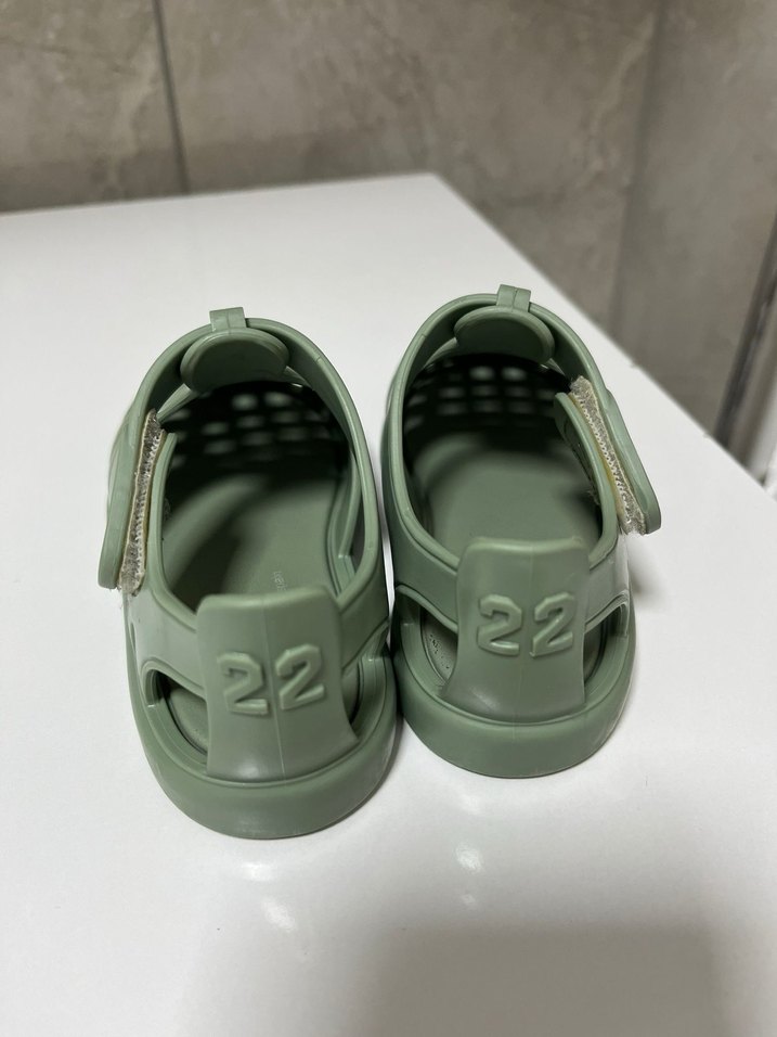 Yeşil Erkek Çocuk Cırt Cırtlı Terlik - Görsel 2