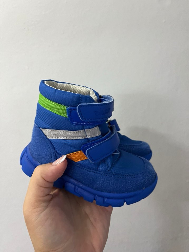 Mavi Erkek Çocuk Cırt Cırtlı Kauçuk Bot - Görsel 2