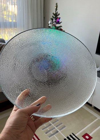 Bej Renk Bohem Stil Cam Tabak - Görsel 2