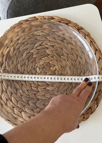 Bej Renk Bohem Stil Cam Tabak - Görsel 3