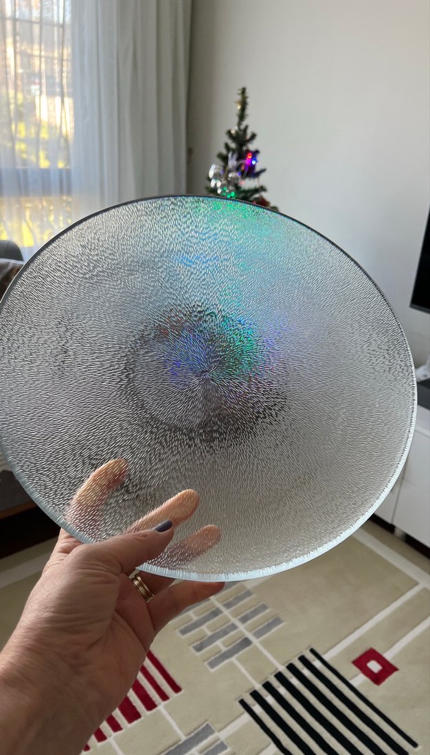 Bej Renk Bohem Stil Cam Tabak - Görsel 2