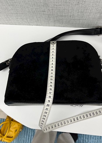 Siyah Süet Kadın Omuz Çantası - Görsel 6
