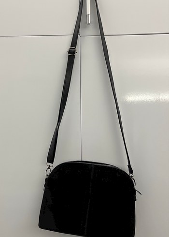 Siyah Süet Kadın Omuz Çantası - Görsel 4
