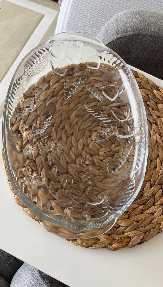 Yılan Desenli Bohem Cam Tabak - Görsel 3