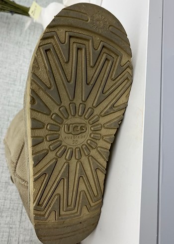 Bej Süet Kadın Bot Kürklü Dolgu Topuk - Görsel 4