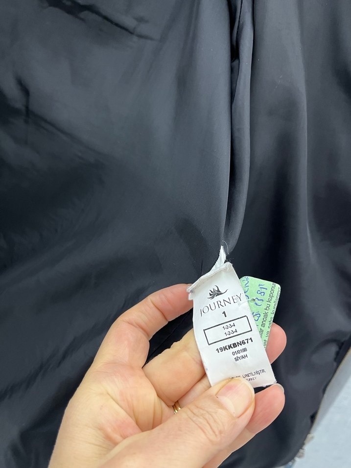 Kadın Siyah Midi Kışlık Şişme Mont - Görsel 5