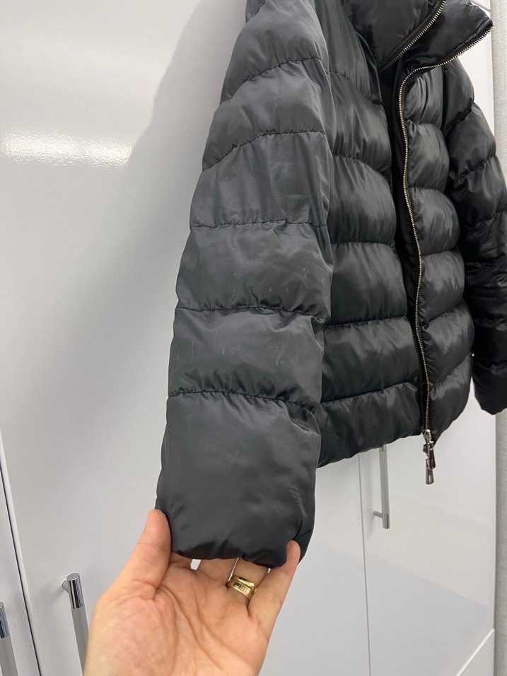 Kadın Siyah Midi Kışlık Şişme Mont - Görsel 2