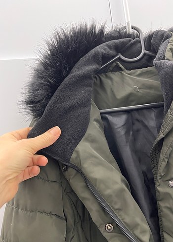 Kadın Midi Kış Montu Kürklü Kapüşonlu - Görsel 5