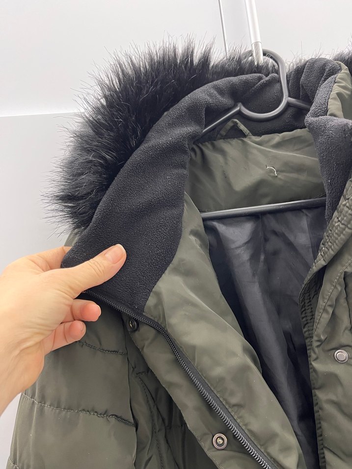 Kadın Midi Kış Montu Kürklü Kapüşonlu - Görsel 5